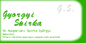 gyorgyi spirka business card